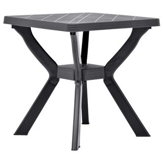 vidaXL Mesa Bistr&oacute; Pl&aacute;stico Gris Antracita 70x70x72 Cm Vidaxl