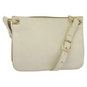 Prada Pre-owned Vintage Schoudertas - Dames - Pre-owned - Beige - Maat: ONE Size Leer