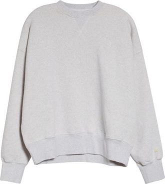 Golden Goose Gender Inclusive Star Oversize Distressed Crewneck Sweatshirt in Vintage Gray Melange at Nordstrom, Size Xx-Large