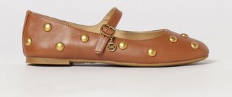 Michael Kors Ballerine Mary Jane Nellie Flex in pelle con borchie e logo MK