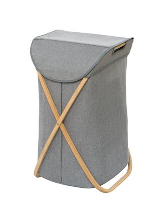 WENKO Bahari Cesta De Ropa Gris 79 Litros Plegable
