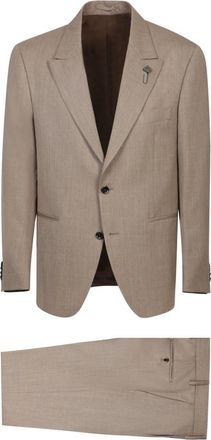 Lardini Beige Pak - Heren - Business pakken - Beige - S - Kostuums