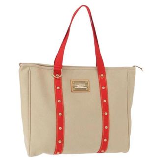 Louis Vuitton Pre-owned Tote Bags, female, Beige, Size: ONE SIZE Pre-owned Canvas Tote Bag