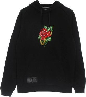 Dolly Noire Roze Hoodie Zwart Lichtgewicht Sweatshirt Mannen - Heren - Hoodies - Zwart - XL - Katoen - Hoodies & sweatvesten