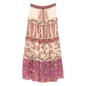 Farm Rio Paisley Tiered Maxi Skirt