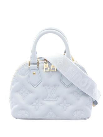 Louis Vuitton Borsa a tracolla Bubblegram Alma BB in pelle di vitello con monogramma 2021-2025 - Blu