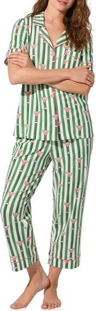 Bedhead Pajamas Print Jersey Crop Pajamas in Martini Oclock at Nordstrom, Size X-Small