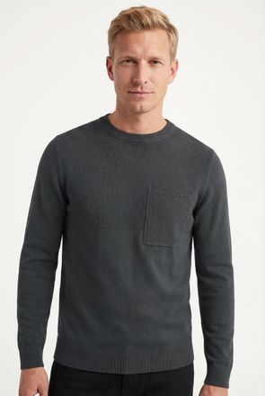 Joop Rundhalspullover JOOP JEANS Owin, Herren, Gr. XXL, dunkelblau, Strick, Obermaterial: 100% Baumwolle, clean, unifarben, normal normal, Rundhals, Pullov