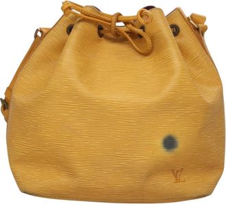 Louis Vuitton Petit Noé Yellow Leather Shoulder Bag (Pre-Owned)