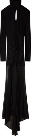 Patrizia Pepe Abito in Viscosa Drappeggiato - - Dresses - Donna - Nero - M