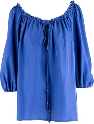 Blumarine top met geplooide hals - jaren 10