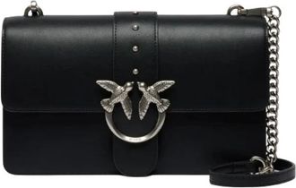 Pinko Love Bag One Medium Handtas - Dames - Schoudertassen - Zwart - ONE Size - Katoen - Tassen