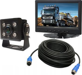 OEM Kit De C&aacute;mara De Marcha Atr&aacute;s Gran Angular Ahd 1080p + Monitor De 7 Pulgadas Y 24 V
