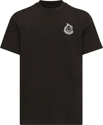 Moncler Moncler Logo Cotton T-shirt, Men, Black, Size: M