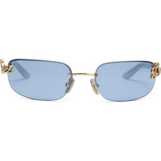 DEZI Bby Grl 65mm Oval Sunglasses in Baby Blue at Nordstrom