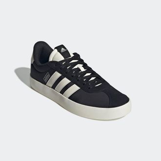 adidas Sneaker ADIDAS SPORTSWEAR VL COURT 3.0, Herren, Gr. 40,5, weiss (core schwarz, sanftes wei&szlig;, silber metallic), Leder, Textil, Schuhe Sneaker, Design a