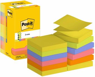 OEM Post-it 7100290154 Nota Autoadhesiva Plaza Verde, Naranja, Rosa, P&uacute;rpura, Amarillo 100 Hojas