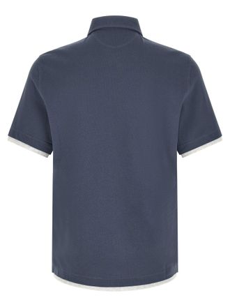 Brunello Cucinelli Double Layer Piquet Polo Polo Shirt - Navy