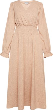 Usha Maxi-jurk met all-over print nowles Dames bruin beige