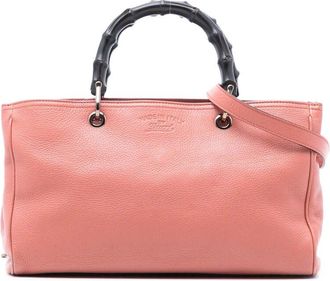 Gucci Pre-owned Gucci Medium Calfskin Bamboo Shopper Satchel Ladies S2NBAQT15MPDGMCD