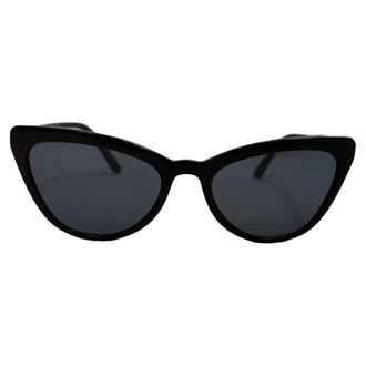 Prada Prada SPR01V Cat-Eye zonnebril in zwart acetaat