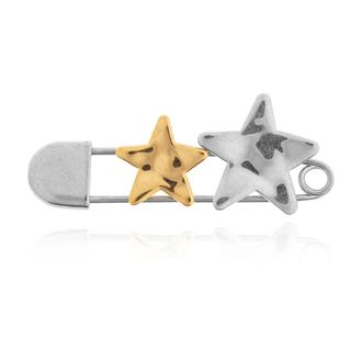 Jil Sander Brooches, female, Gray, Size: ONE SIZE Brass Pin