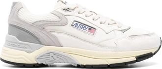Autry Wit/Grijs Veterschoenen - Heren - Sneakers - Wit - 46 EU - Leer - Schoenen