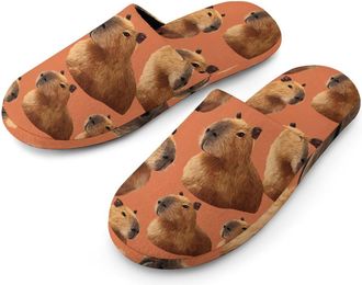 Generic Capybara Animal Mens Cozy Memory Foam Slippers Warm Cotton House Shoes Comfy Slipper for Indoor Outdoor