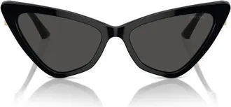 Jimmy Choo London 55mm Cat Eye Sunglasses in Black/dark Grey at Nordstrom