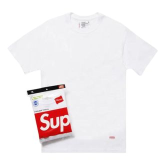 SUPREME Hanes Tagless T-Shirt (3 Pack) White SS21A23-WHITE