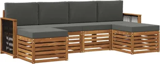 vidaXL Conjunto De Sof&aacute;s De Exterior 5 Uds. Vidaxl