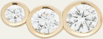 Sophie Bille Brahe Croissant 18K Yellow Gold 3-Diamond Earring, Single, Right