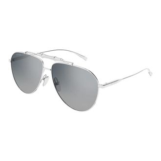 Gucci Pilot Zonnebril - Heren - Zonnebrillen - Grijs - 60 MM - Accessoires