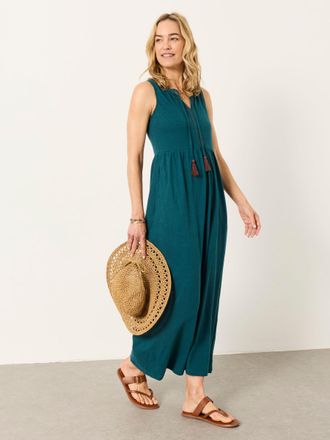 Fat Face FatFace Elsa Teal Blue Regular Jersey Maxi Dress