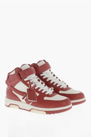 Off-white High-Top OUT OF OFFICE Two-Tone Leather Sneakers size 41