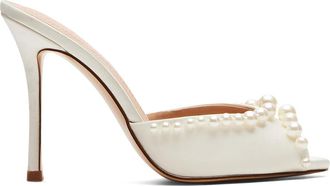 Steve Madden Priya Womens Sandals White Satin : 9.5 M, Textile