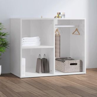 vidaXL Vidaxl - Armadietto Cosmetici Bianco Lucido 80x40x65cm Legno Multistrato