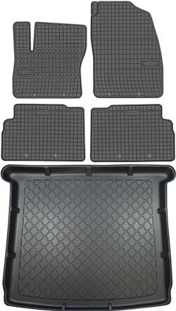 OEM Juego De Alfombrillas De Goma Para Coche Y Alfombrilla Para Maletero Para Ford Grand C-max Van (noviembre De 2010 A 2019)