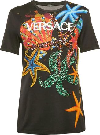 Versace T-shirt met sterrenprint - Zwart