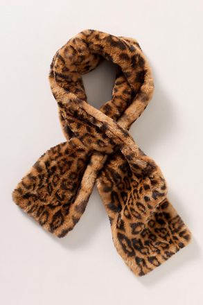 Apparis Kai Faux Fur Leopard Scarf