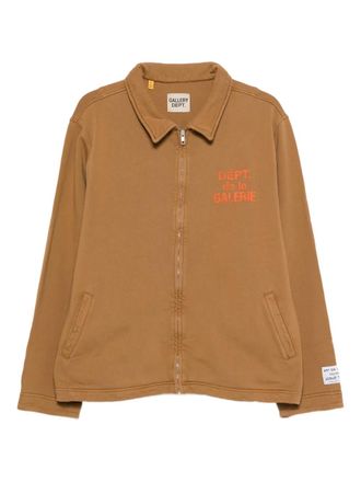 Gallery Dept. zip-up jacket - men - Cotton - M - Brown