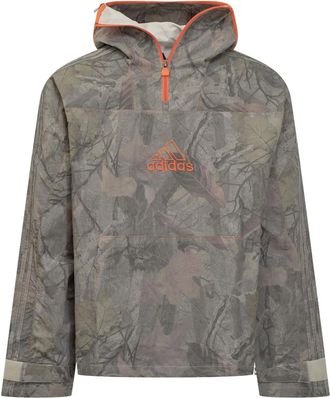 adidas Felpa con cappuccio Camo Q1 - Grigio