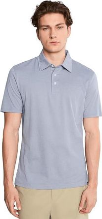 Faherty Short Sleeve Movement Pique Polo Mens Short Sleeve Knit Flint White Melange 1 : 2XL, Cotton