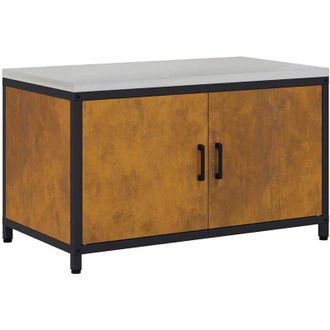 vidaXL Gabinete De Almacenamiento Para Cocina Con Estante Oxidado Vidaxl