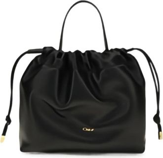 Chlo&eacute; Tassen, Dames, Zwart, ONE Size, Leer, Small Icons Schoudertas met Ketting