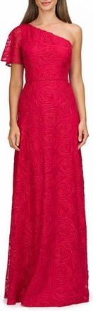 JS Collections Anastasia Single Flutter Sleeve Gown in Magenta Gloss at Nordstrom Rack, Size 14