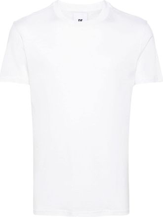 Pantaloni Torino plain m&eacute;lange-effect T-shirt - men - Cotton/Silk - 46 - White