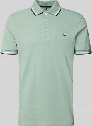 Christian Berg Regular Fit Poloshirt mit Kontraststreifen in Schilf, Gr&ouml;&szlig;e XXL