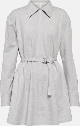 Norma Kamali Cotton-blend jersey shirt dress