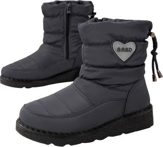 Generic Womens Winter Snow Boots, High Top Padded Casual Boots, Navy Blue Breathable Flat Shoes with Drawstring Closure, Fashion Walking Boots for Outdoor, Wo